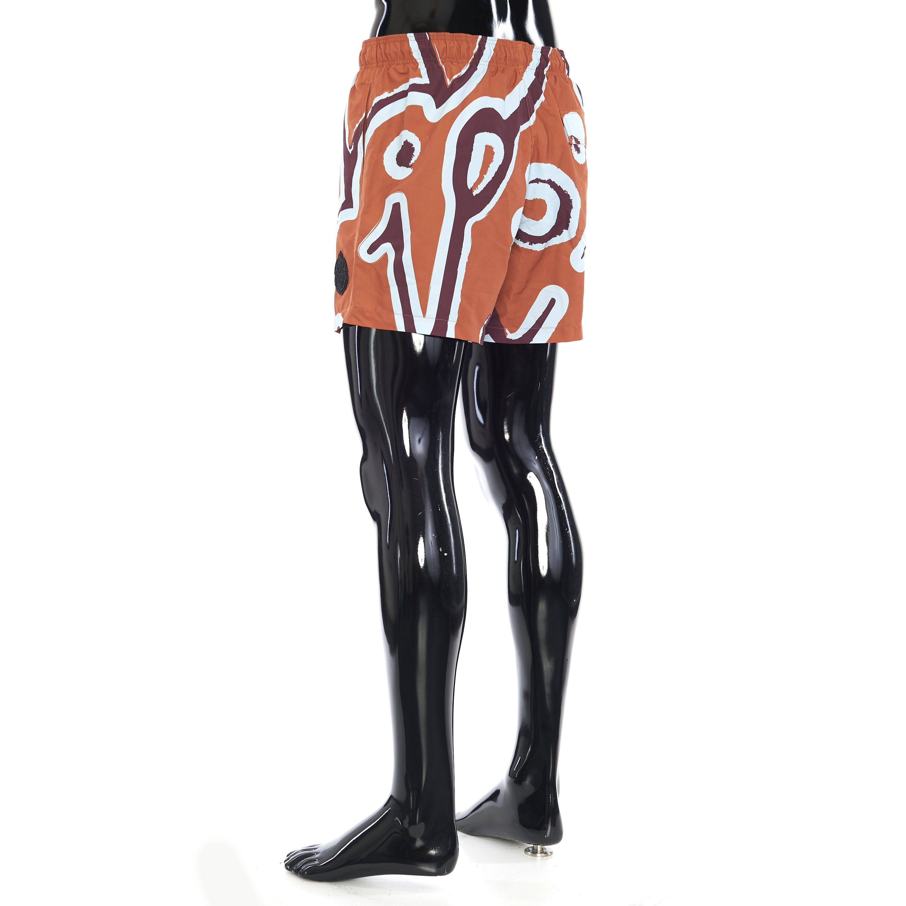 Berluti Swim Shorts Bottoms In Orange With Giant Scritto Print Size US 30 / EU 46 - 4 Thumbnail
