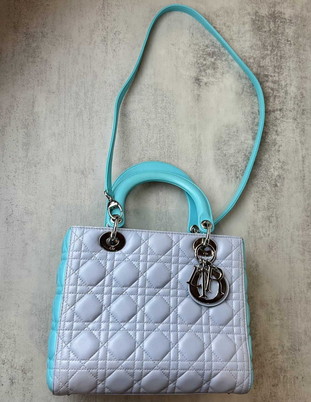Dior Christian Dior Lambskin Cannage Medium Bi-Color Lady Dior Size ONE SIZE - 17 Thumbnail