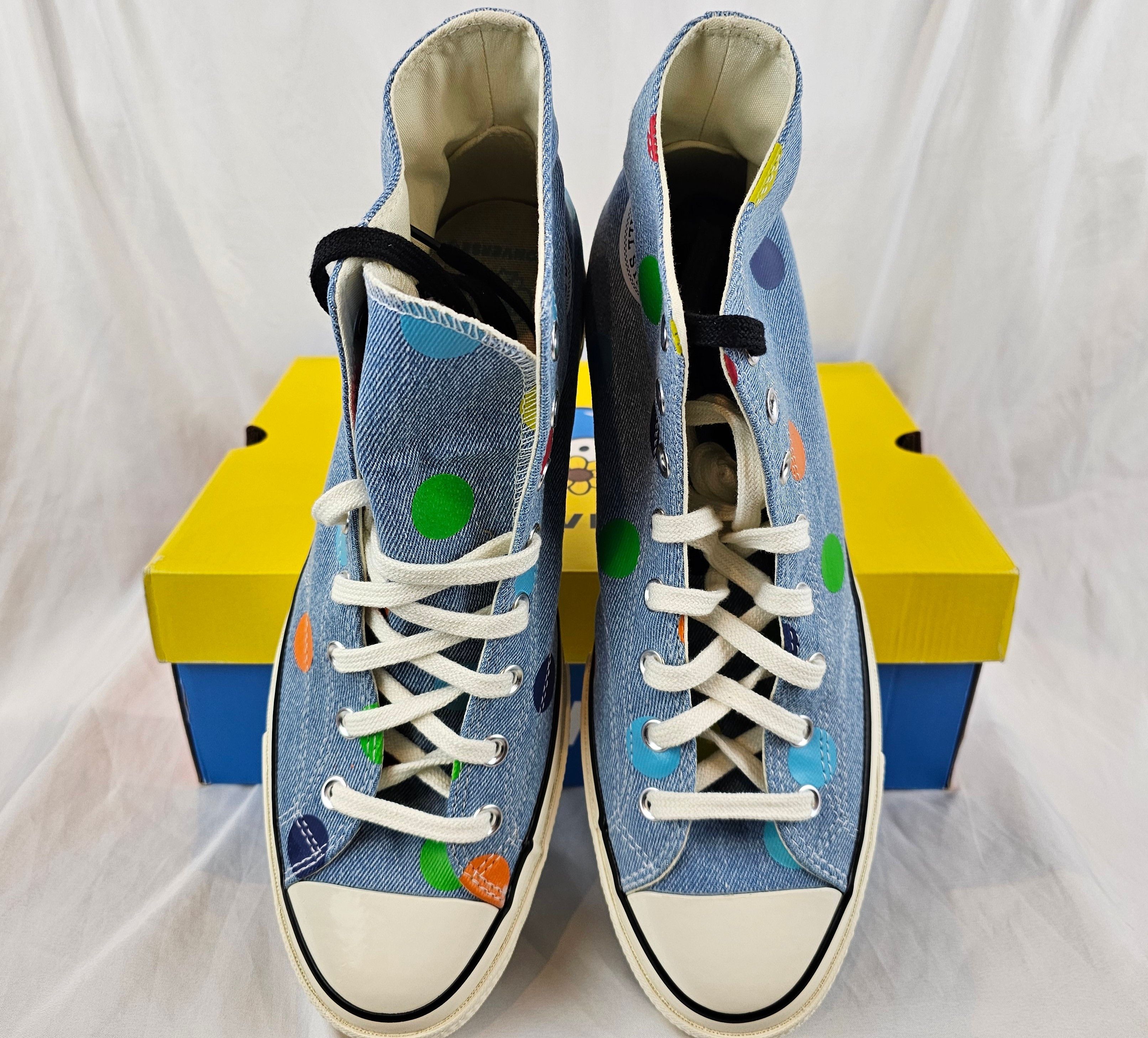 Converse Chuck Taylor All-Star 70 Hi Golf Wang Denim Polka Dots Size US 11.5 / EU 44-45 - 4 Thumbnail