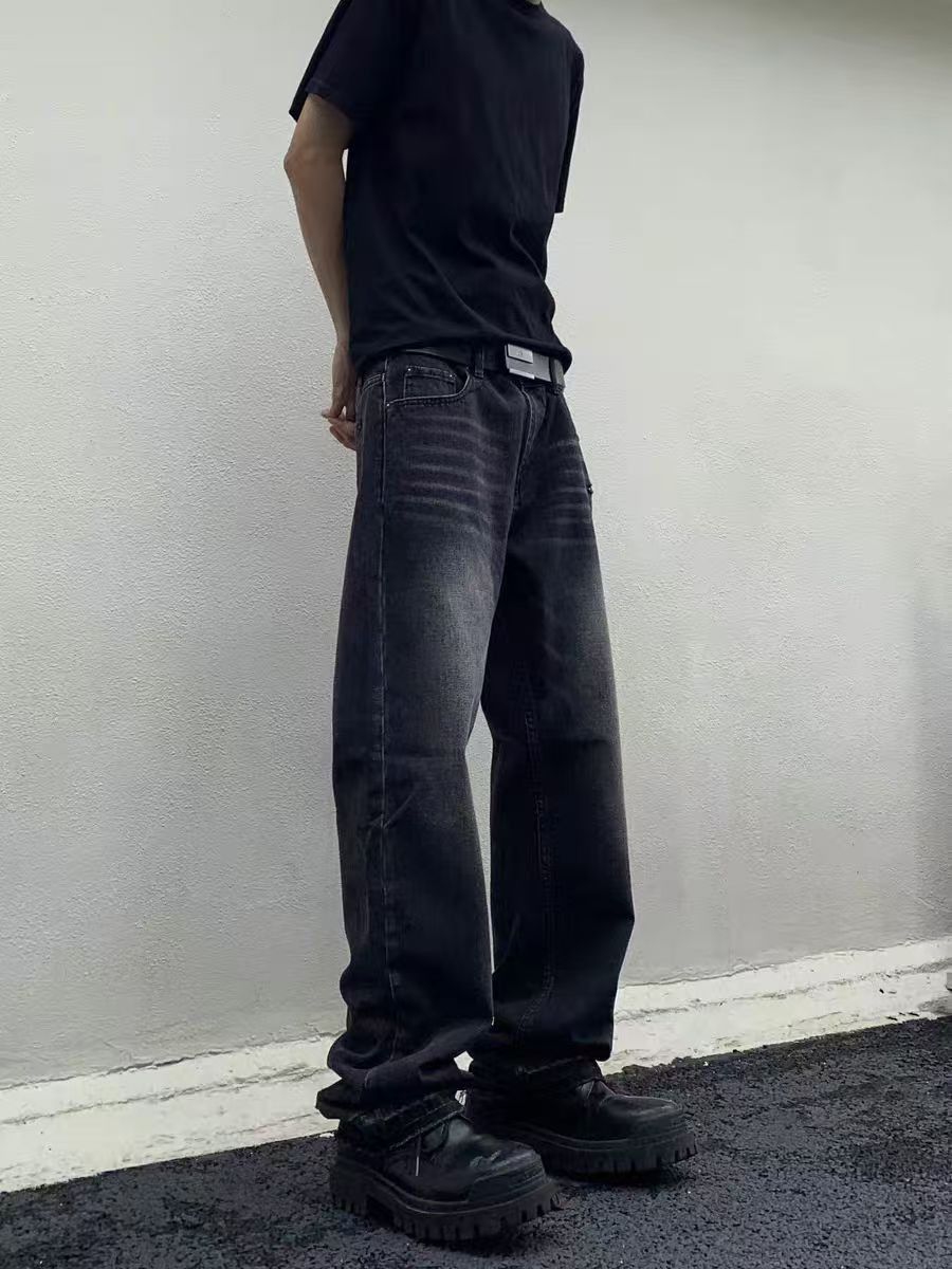Japanese Brand × Jean Retro high street straight baggy casual jeans Size US 33 - 4 Thumbnail
