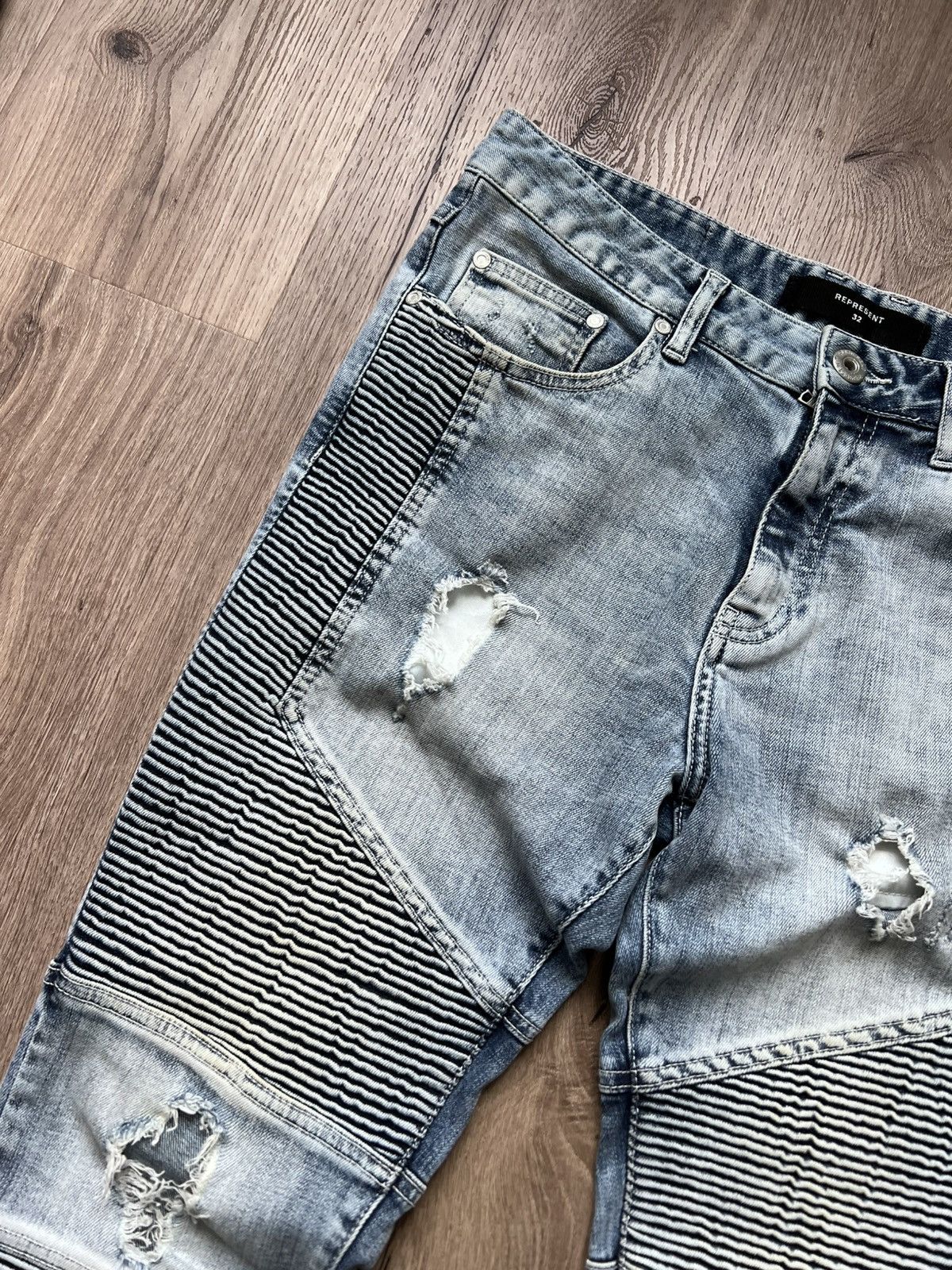 Represent Clo. 2 IN 1 REPRESENT Distressed Biker Pants Jeans Size US 32 / EU 48 - 10 Thumbnail