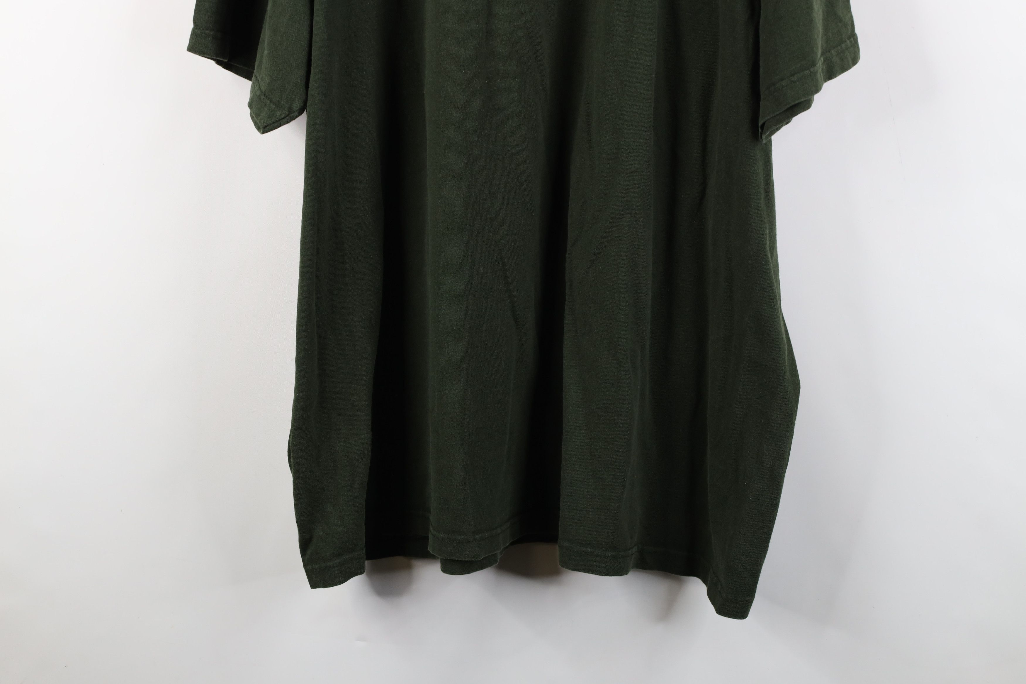 Vintage Vintage 90s Streetwear Heavyweight T-Shirt Green Cotton Size US XXL / EU 58 / 5 - 11 Thumbnail