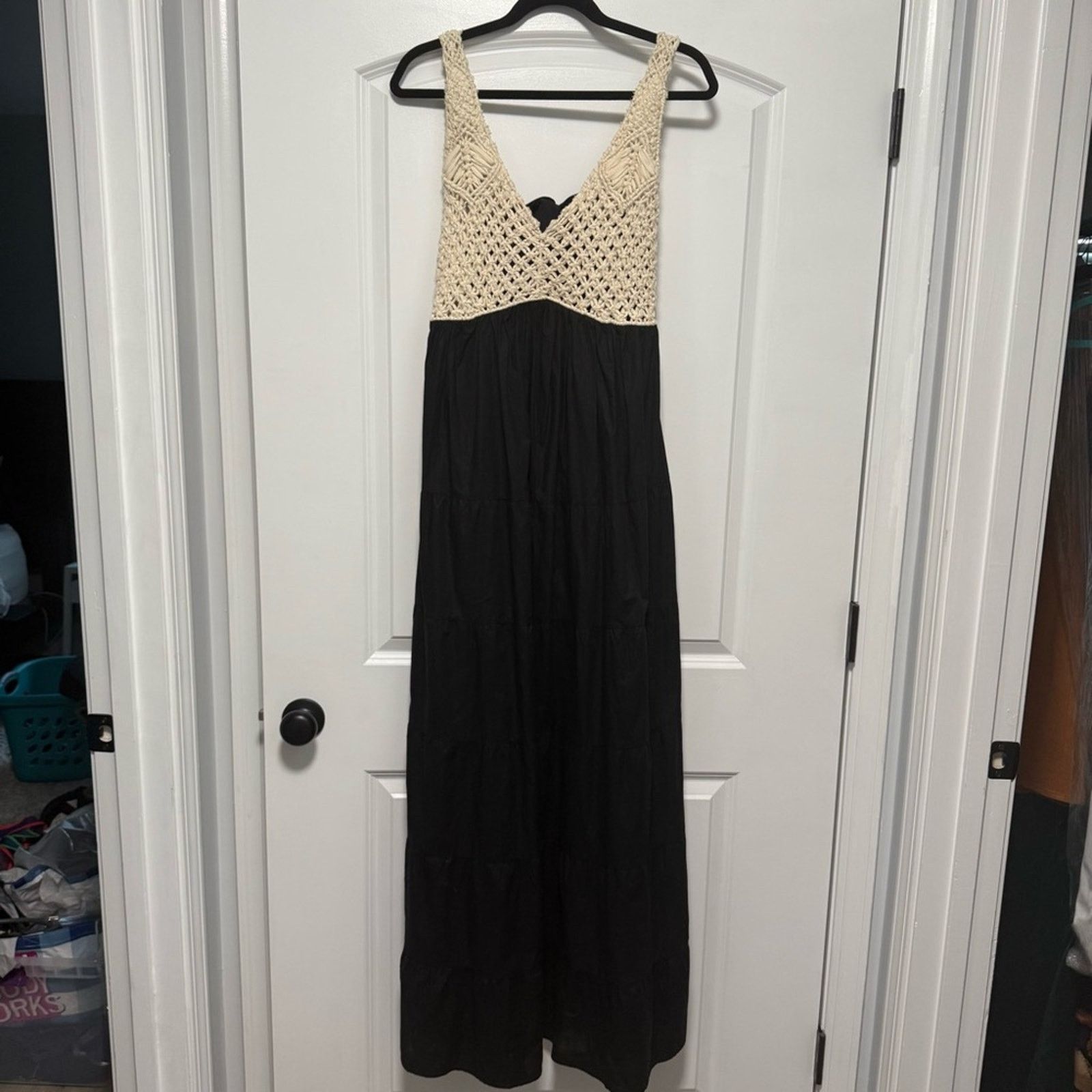 Pinko NWT Pinko Roncadello Long Maxi Dress V-Neck Crochet 40 S 4 Size S / US 4 / IT 40 - 9 Thumbnail