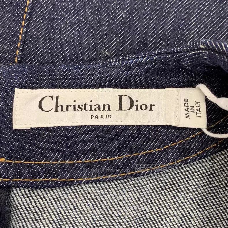 Dior Dior Dark blue heavy industry rhinestone embroidery cotton Size XS / US 0-2 / IT 36-38 - 6 Thumbnail