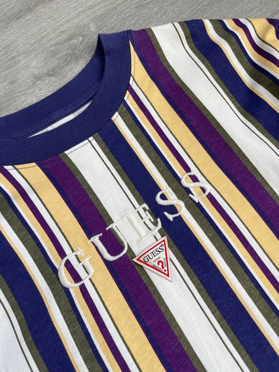 Guess × Vintage Guess rare striped big logo long sleeve Size US L / EU 52-54 / 3 - 4 Thumbnail