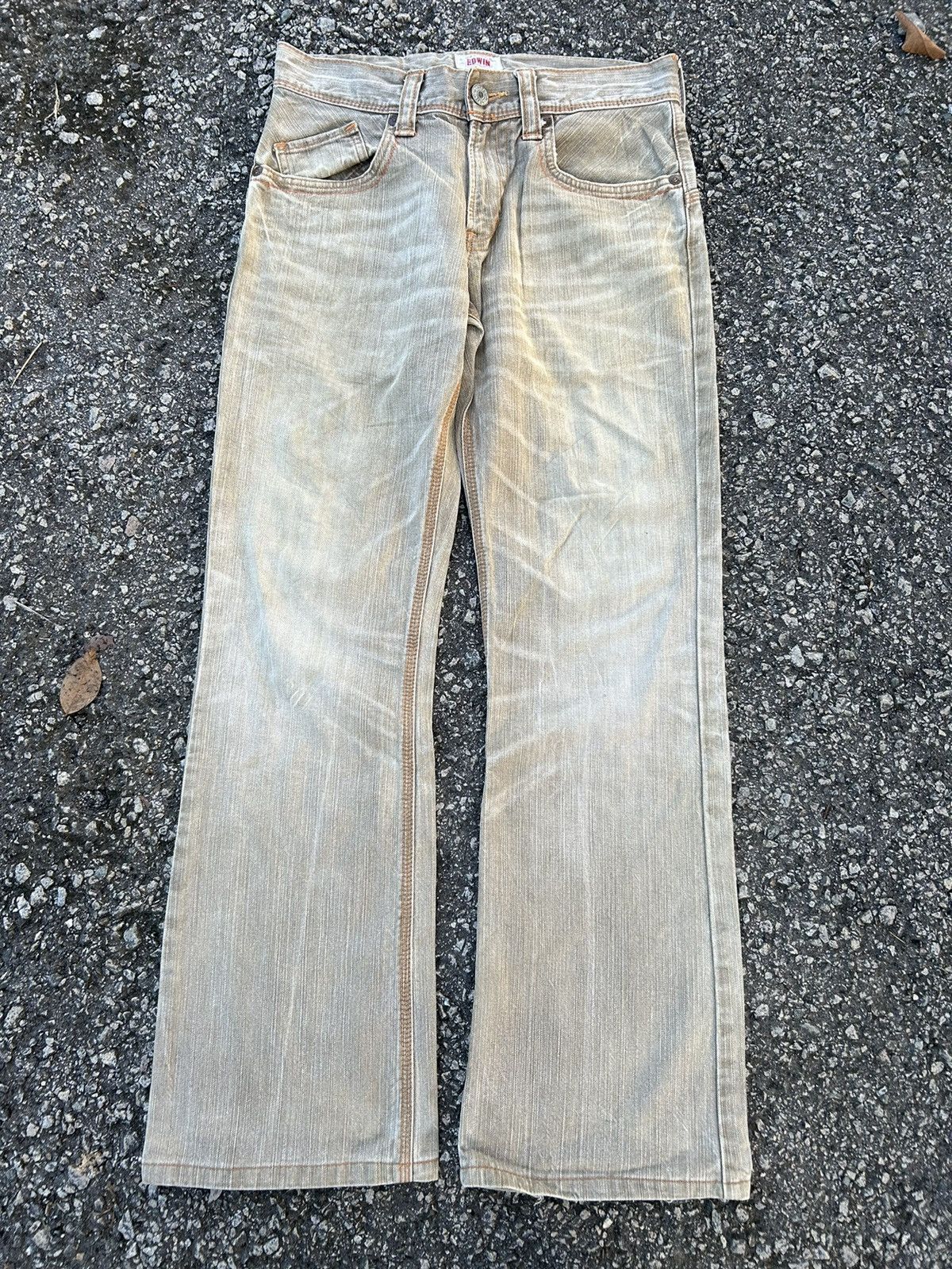 If Six Was Nine × KMRii × Le Grande Bleu (L.G.B.) Flare Edwin Exclusive Vintage Bucke Back Denim Jeans Size US 32 / EU 48 - 3 Thumbnail