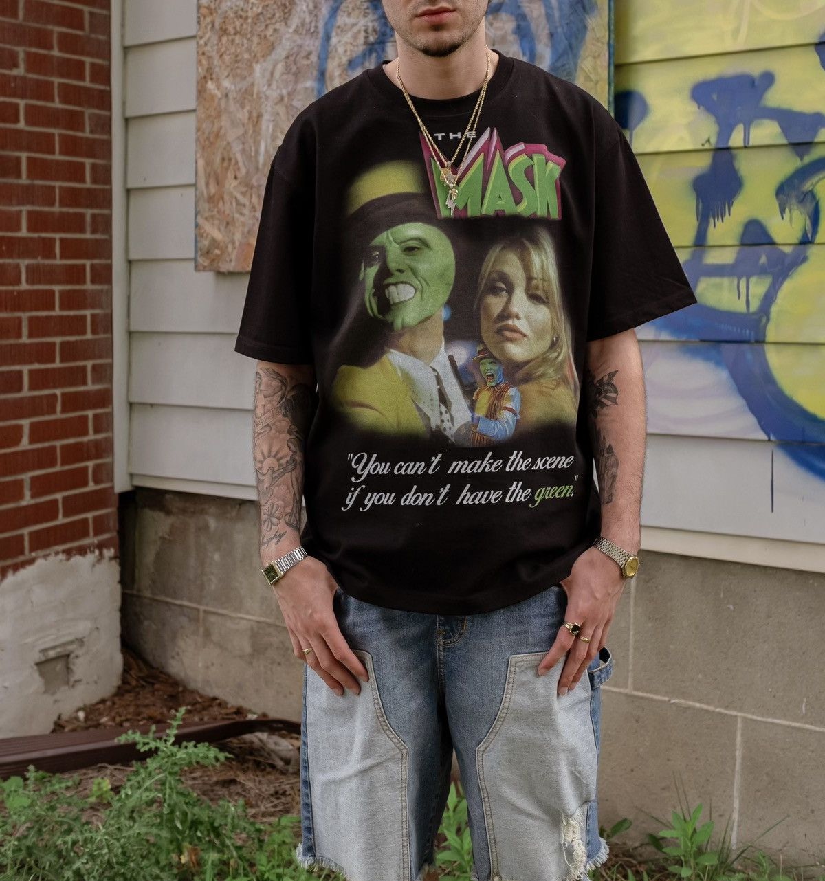 The mask Jim Carey custom vintage style tee