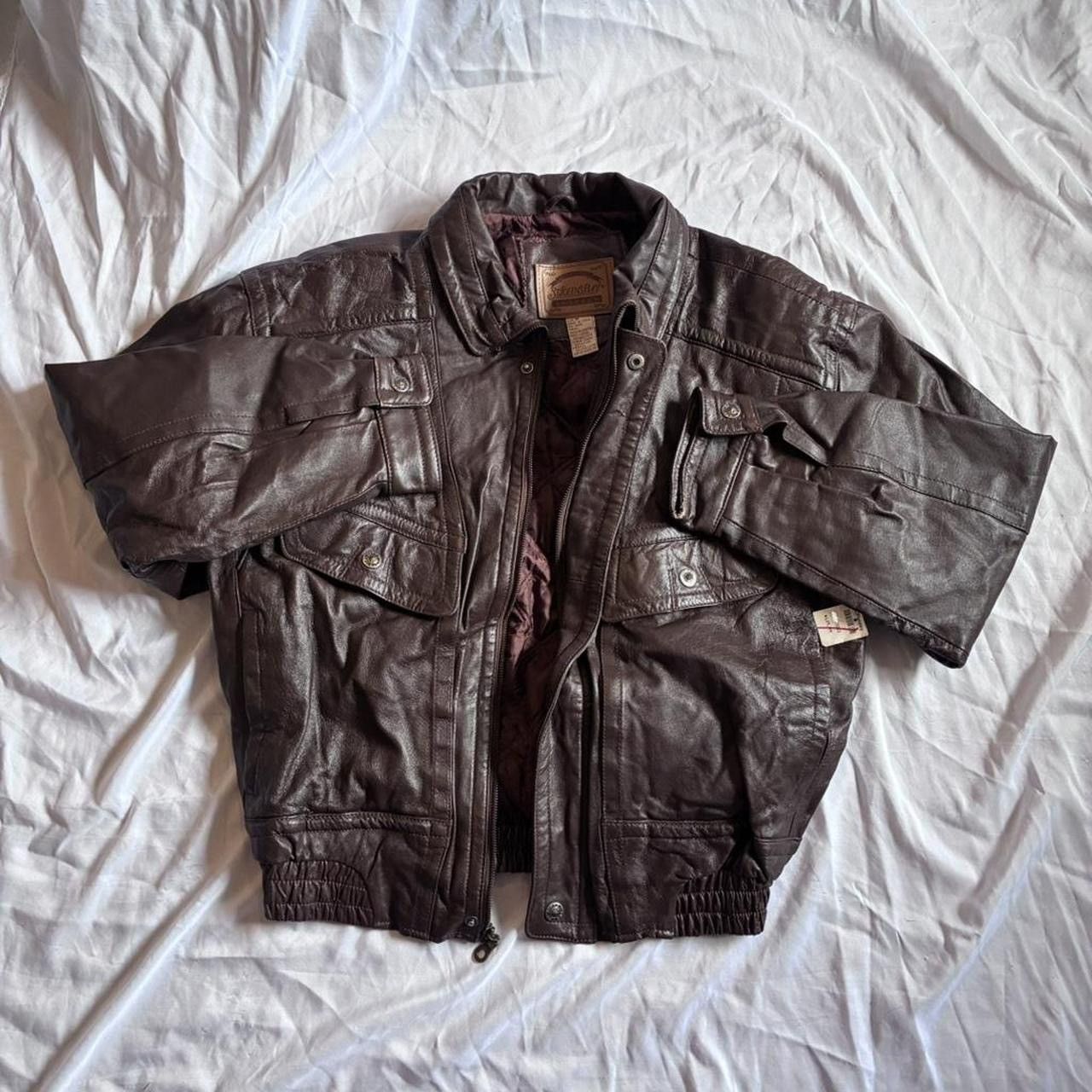 St. Johns Bay JC Penney St. John’s Bay Authentic Leather Bomber Jacket Size M / US 6-8 / IT 42-44 - 3 Thumbnail