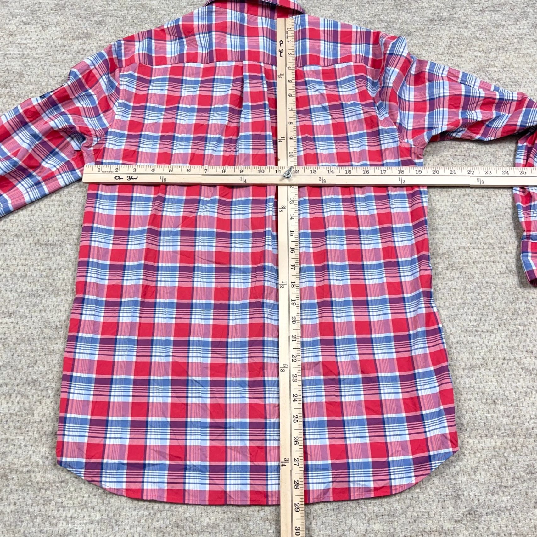 Vineyard Vines Vineyard Vines Shirt Men S Pink Plaid Button-Up On The Go Nylon TPC Boston Size US S / EU 44-46 / 1 - 5 Thumbnail