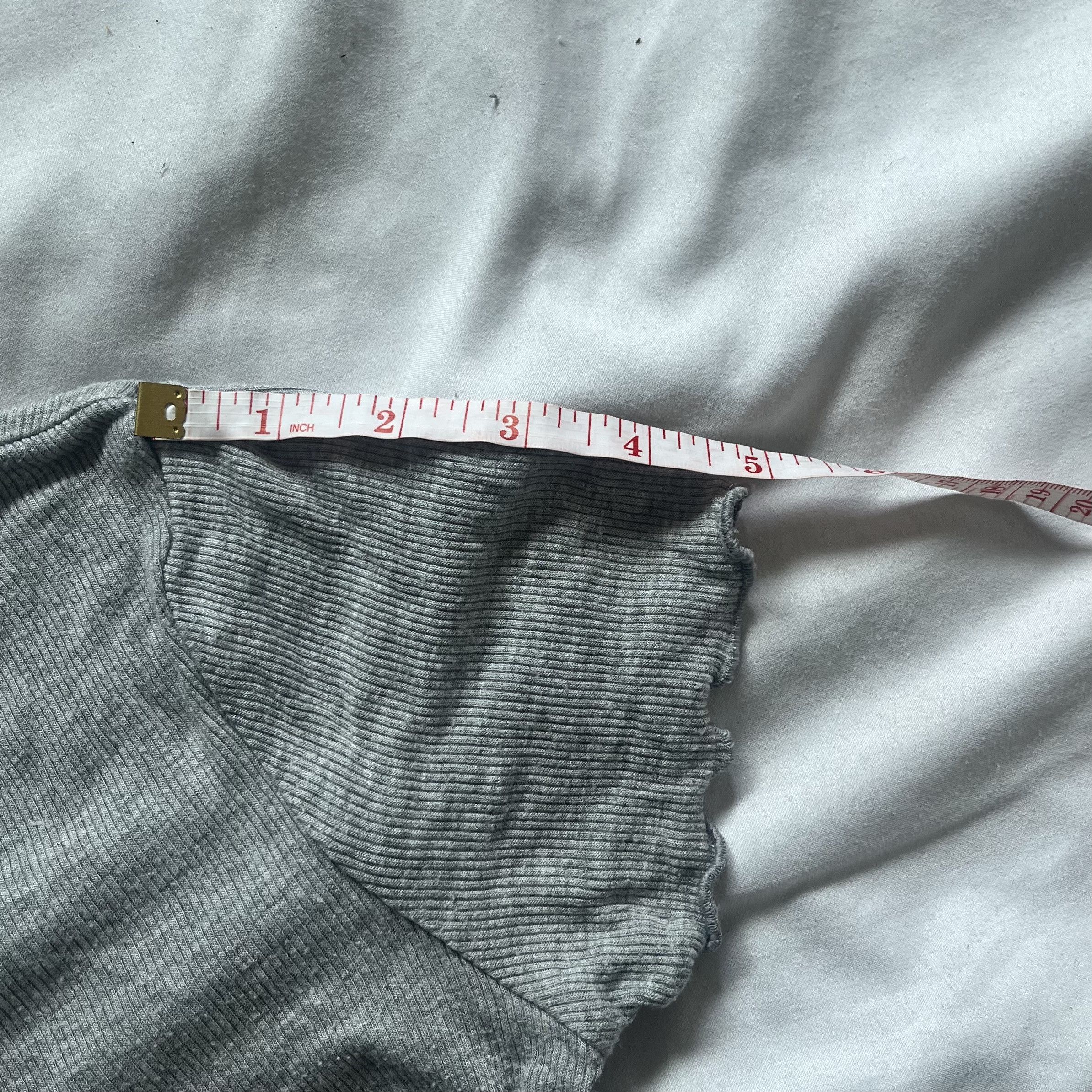 Target Basics Wild Fable Gray Crop Top with Lettuce Hem Size XS / US 0-2 / IT 36-38 - 6 Thumbnail