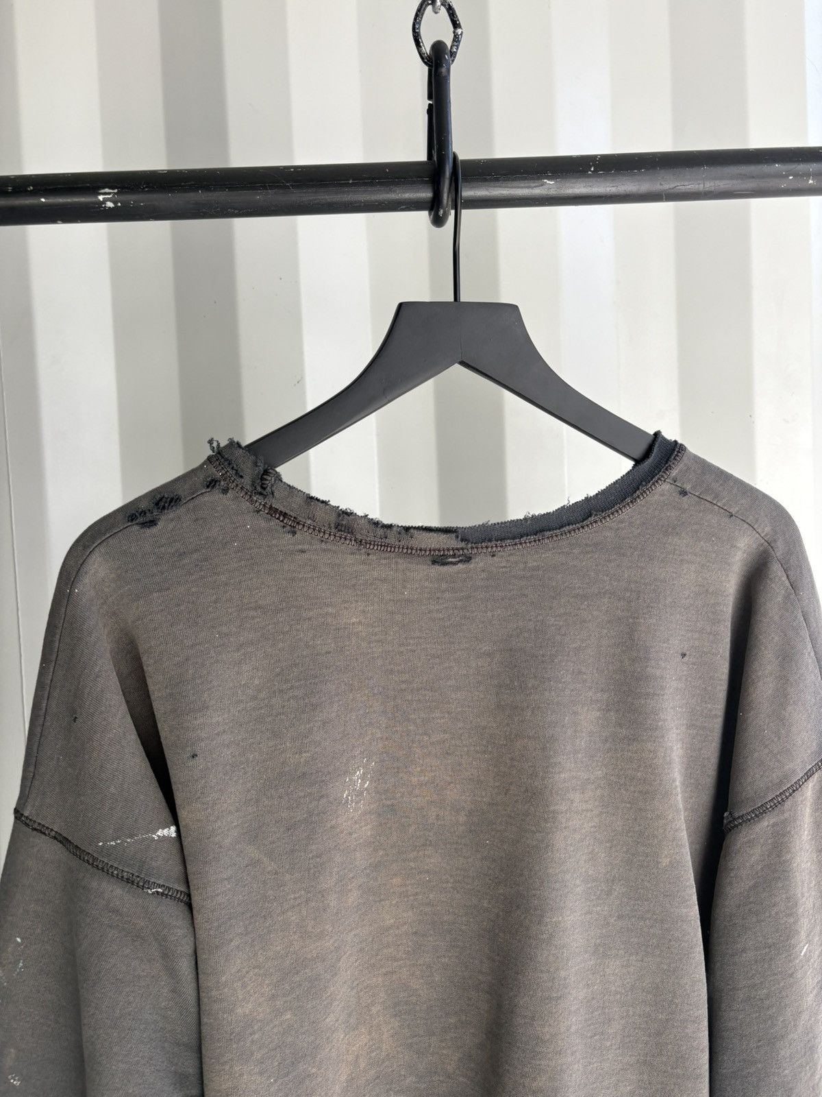 Vintage Vintage Thrashed Distressed Faded Sweatshirt Grunge Boxy Size US XL / EU 56 / 4 - 5 Thumbnail