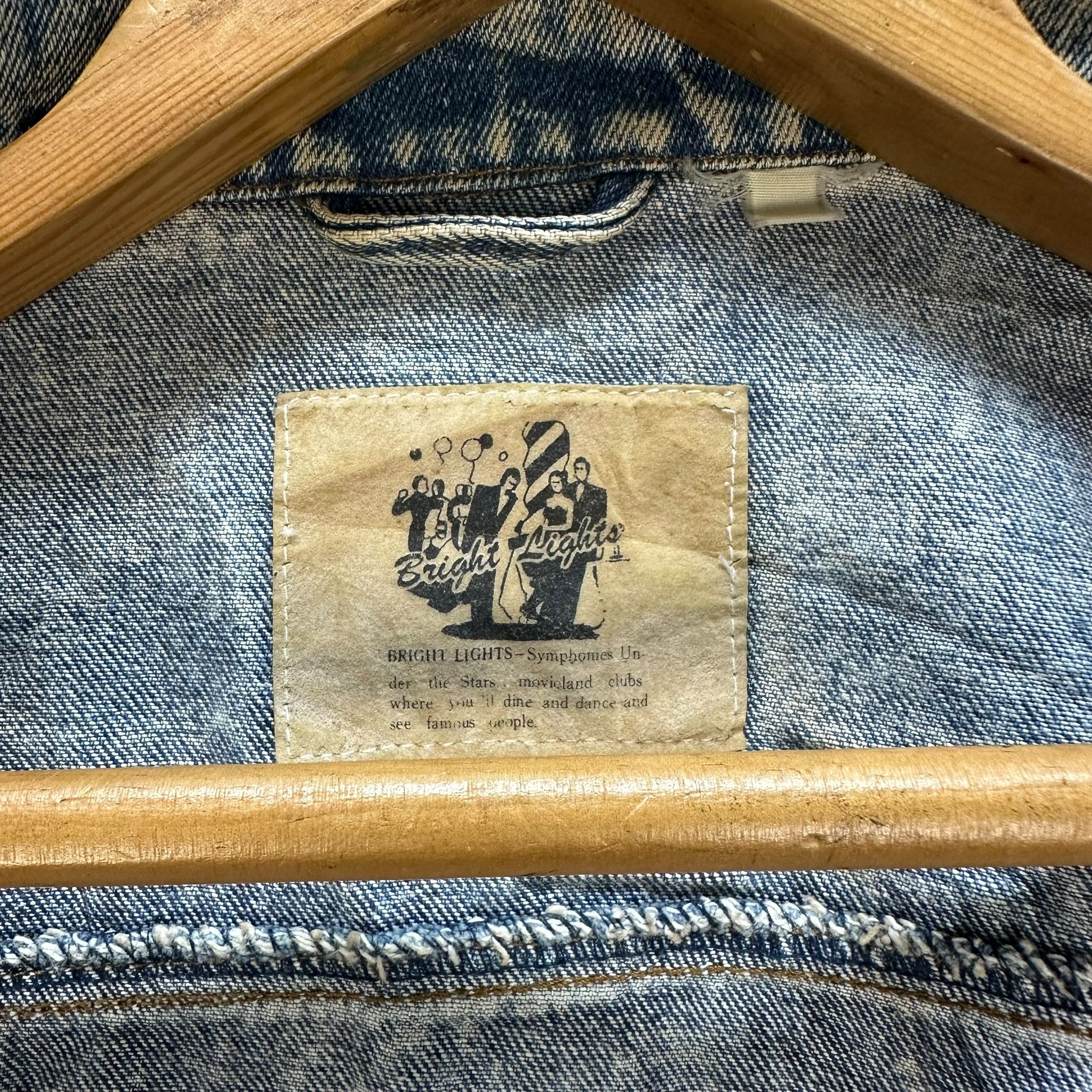 Vintage BRIGHT LIGHTS Washed Denim Jacket #A52-1203 Size US M / EU 48-50 / 2 - 9 Thumbnail