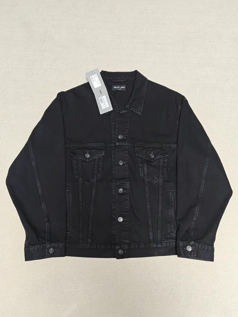 Balenciaga Balenciaga Old Appareal Black Denim Jacket Jacket Size US XS / EU 42 / 0 - 2 Thumbnail