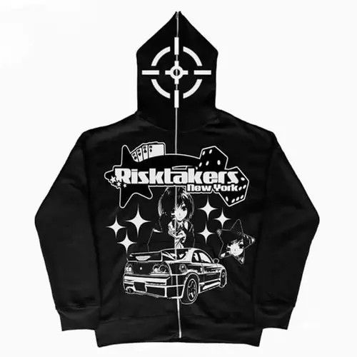 Anime Anime Car Ristakers New York Hoodie Cartoon Y2k Gothic Punk Size US M / EU 48-50 / 2 - 1 Thumbnail