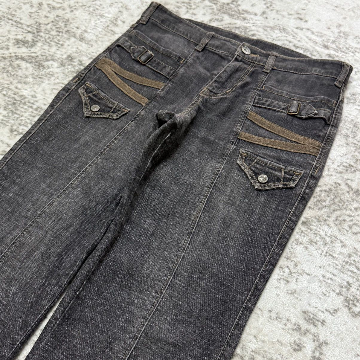 Japanese Brand Japanese Brand Paneled Flare Bootcut Jeans Size 31" - 7 Thumbnail