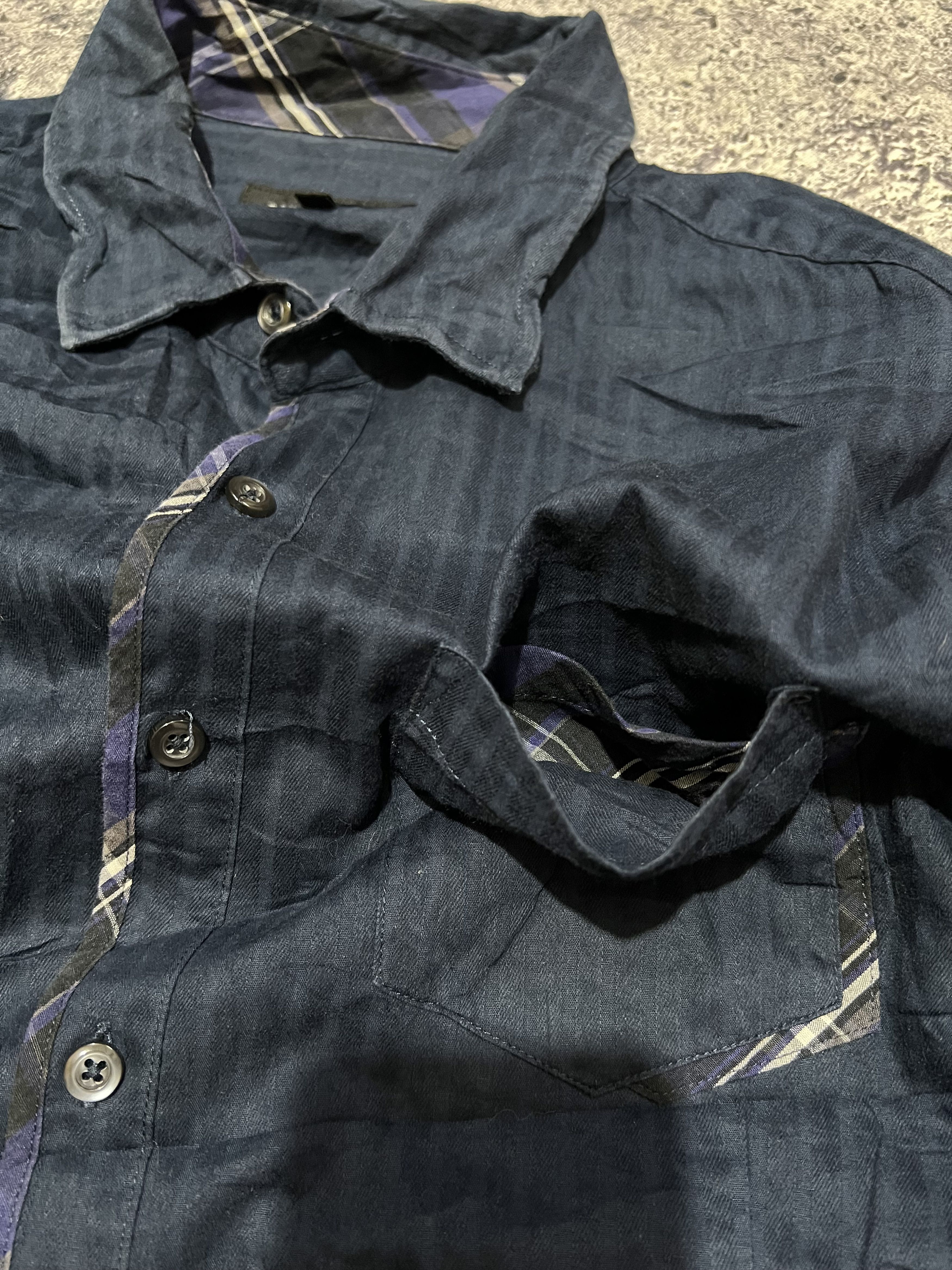 Comme des Garcons 2000s Japanese Yohji Pattern Longsleeve Shirt y2k Lgb Ifsix Size US M / EU 48-50 / 2 - 2 Thumbnail