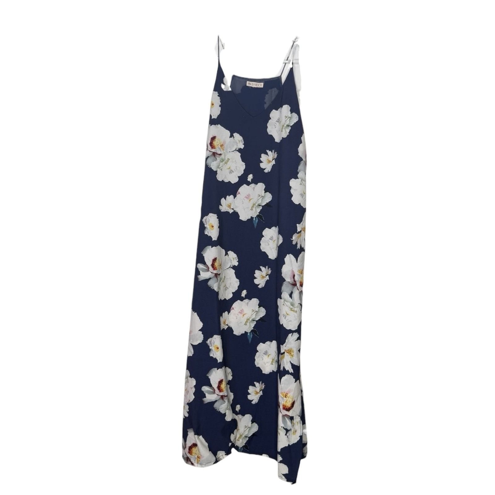 Other Eliane Rose Navy Blue Floral Maxi Dress with Spaghetti Strap Size M / US 6-8 / IT 42-44 - 3 Thumbnail