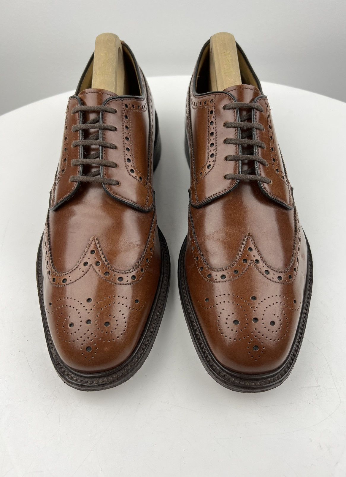 Loake LOAKE Brogues Leather Shoes Made in England Brown Men’s Size US 12 / EU 45 - 7 Thumbnail