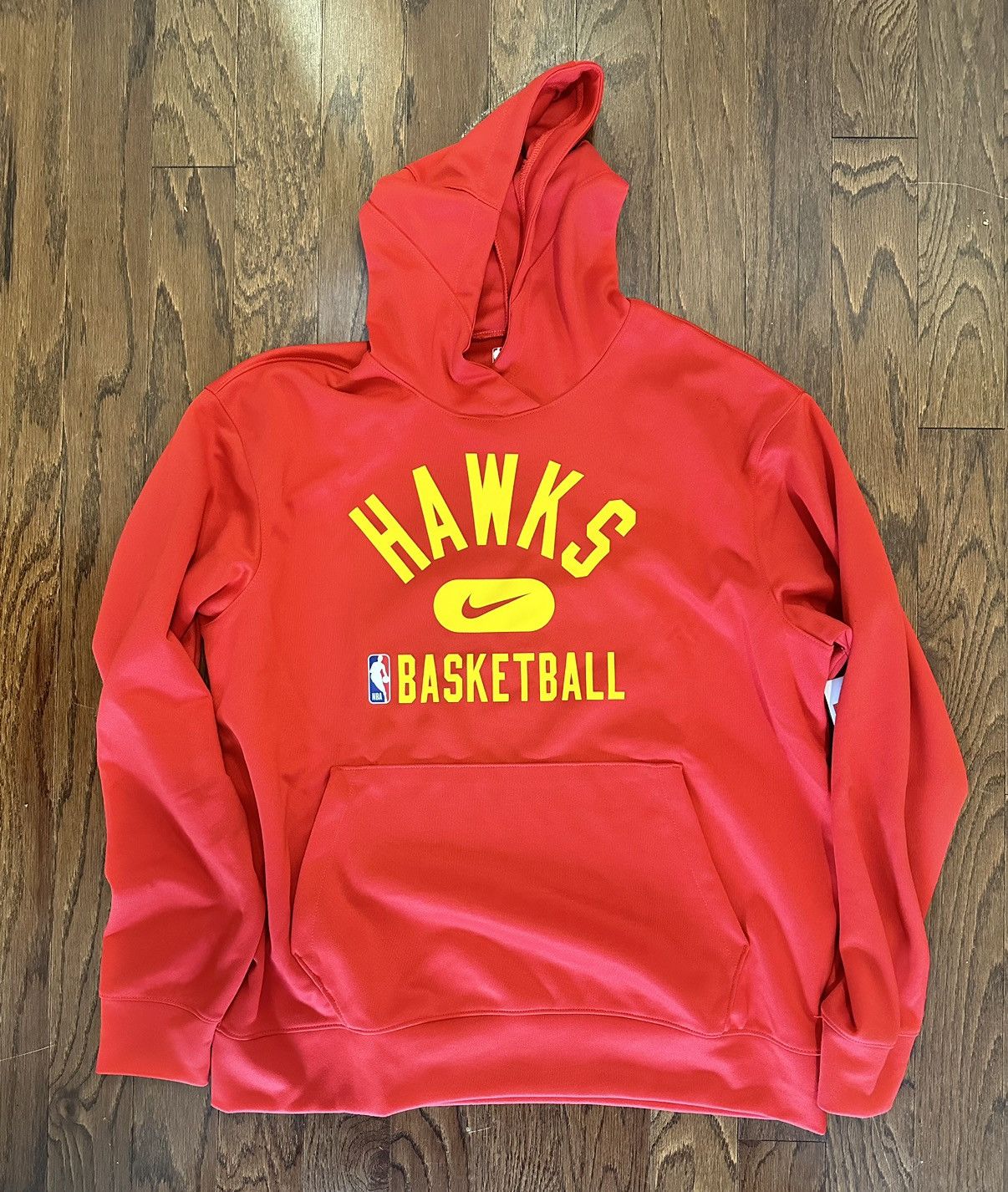 Nike Nike Atlanta Hawks Red Hooded Sweatshirt Size US L / EU 52-54 / 3 - 1 Thumbnail