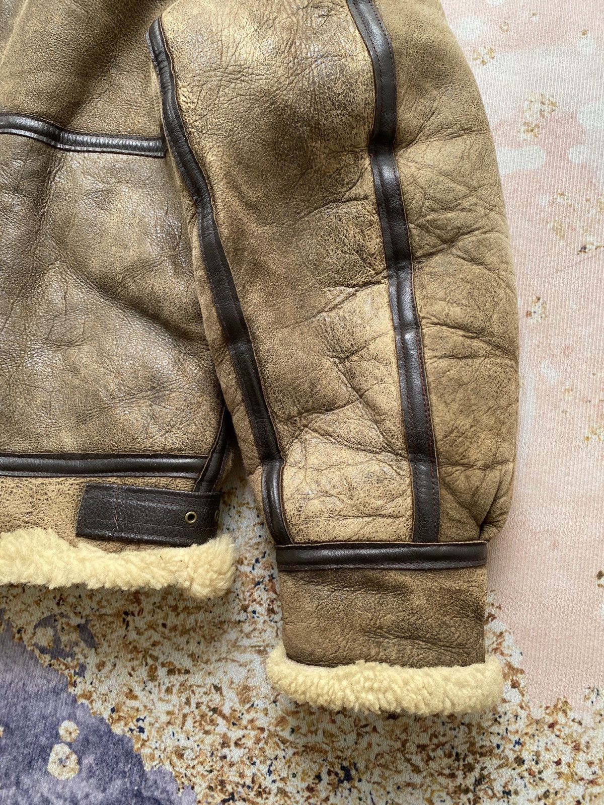 Avirex Vintage 80s Avirex B3 Sheepskin Us Army Air Force Jacket Size US L / EU 52-54 / 3 - 16 Thumbnail
