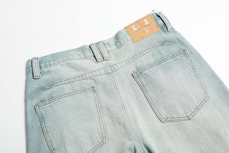 Vintage American retro patchwork straight wide-leg casual jeans Size US 32 / EU 48 - 5 Thumbnail