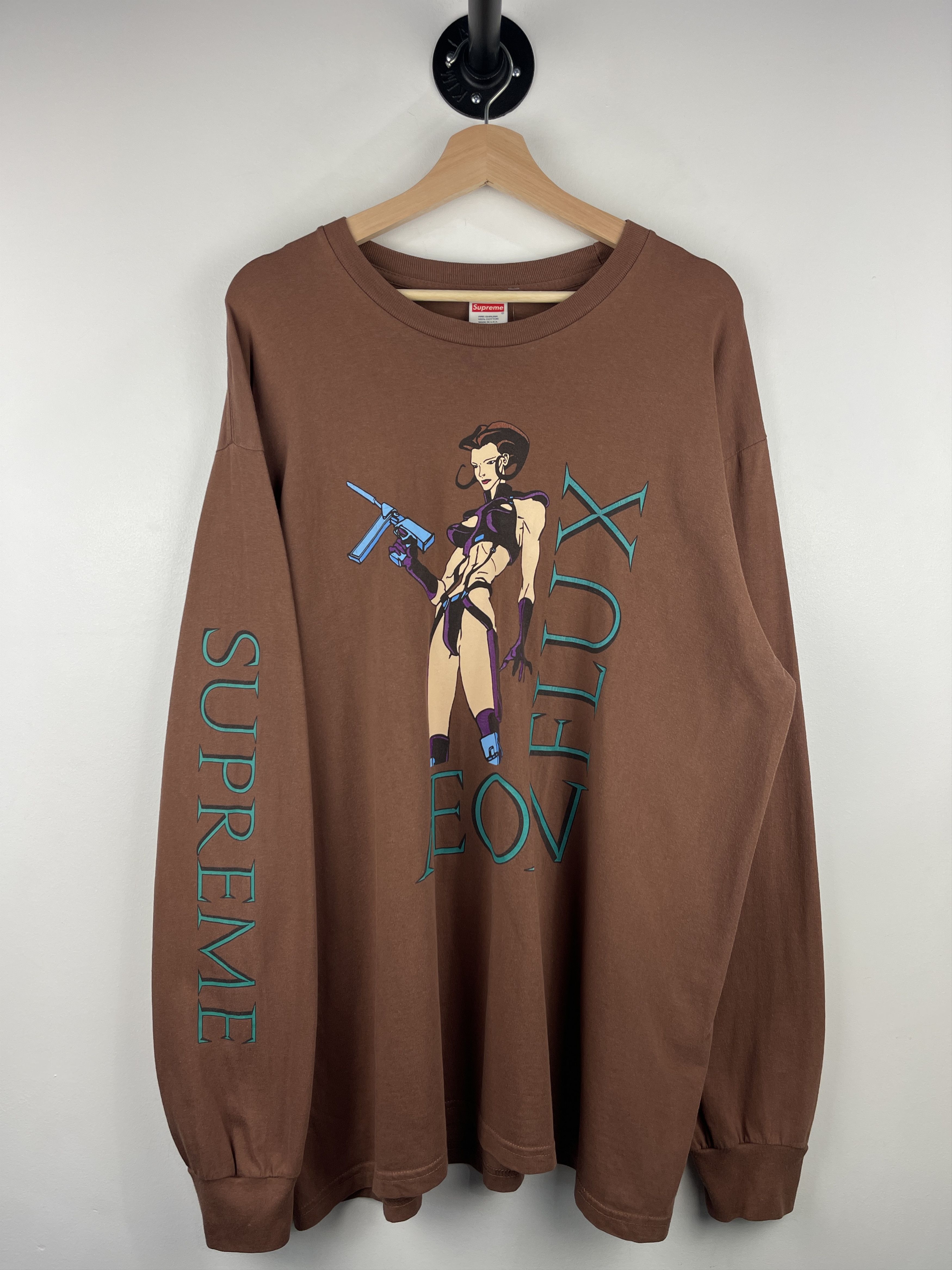 Supreme Supreme SS22 Aeon Flux Brown Long Sleeve Size US XL / EU 56 / 4 - 1 Thumbnail