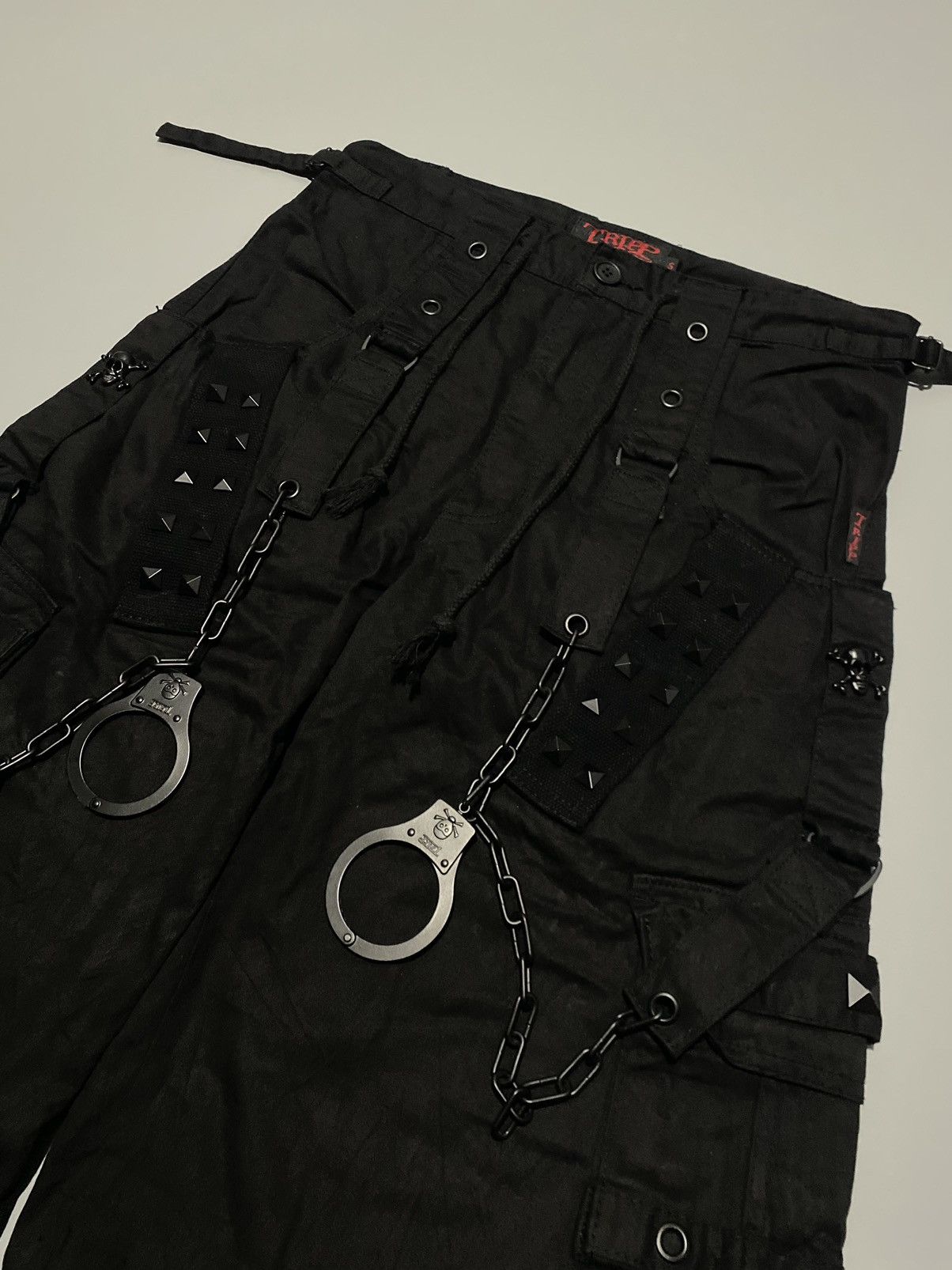 Tripp NYC Rare! Tripp Nyc Raver Dark Gothic Bondage Shorts Size US 32 / EU 48 - 2 Thumbnail