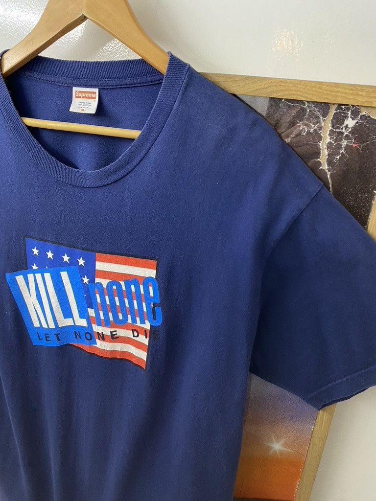 Supreme SS2008 Supreme Kill None Let None Die USA Flag T Shirt Size US XL / EU 56 / 4 - 6 Thumbnail