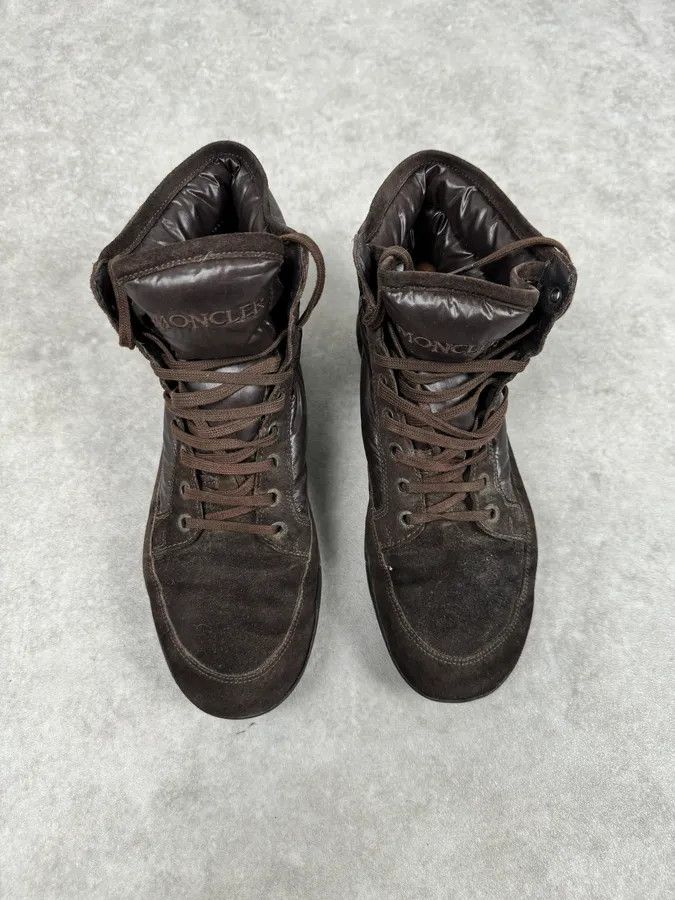 Moncler Moncler Brown Suede Puffer Lace-Up Hiking Boots Size US 8 / EU 41 - 6 Thumbnail