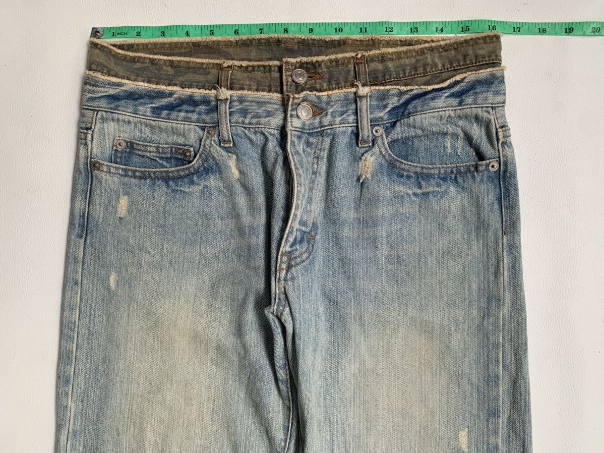 If Six Was Nine 2000s Japanese Brand Double Waist Denim Jeans Size US 32 / EU 48 - 9 Thumbnail