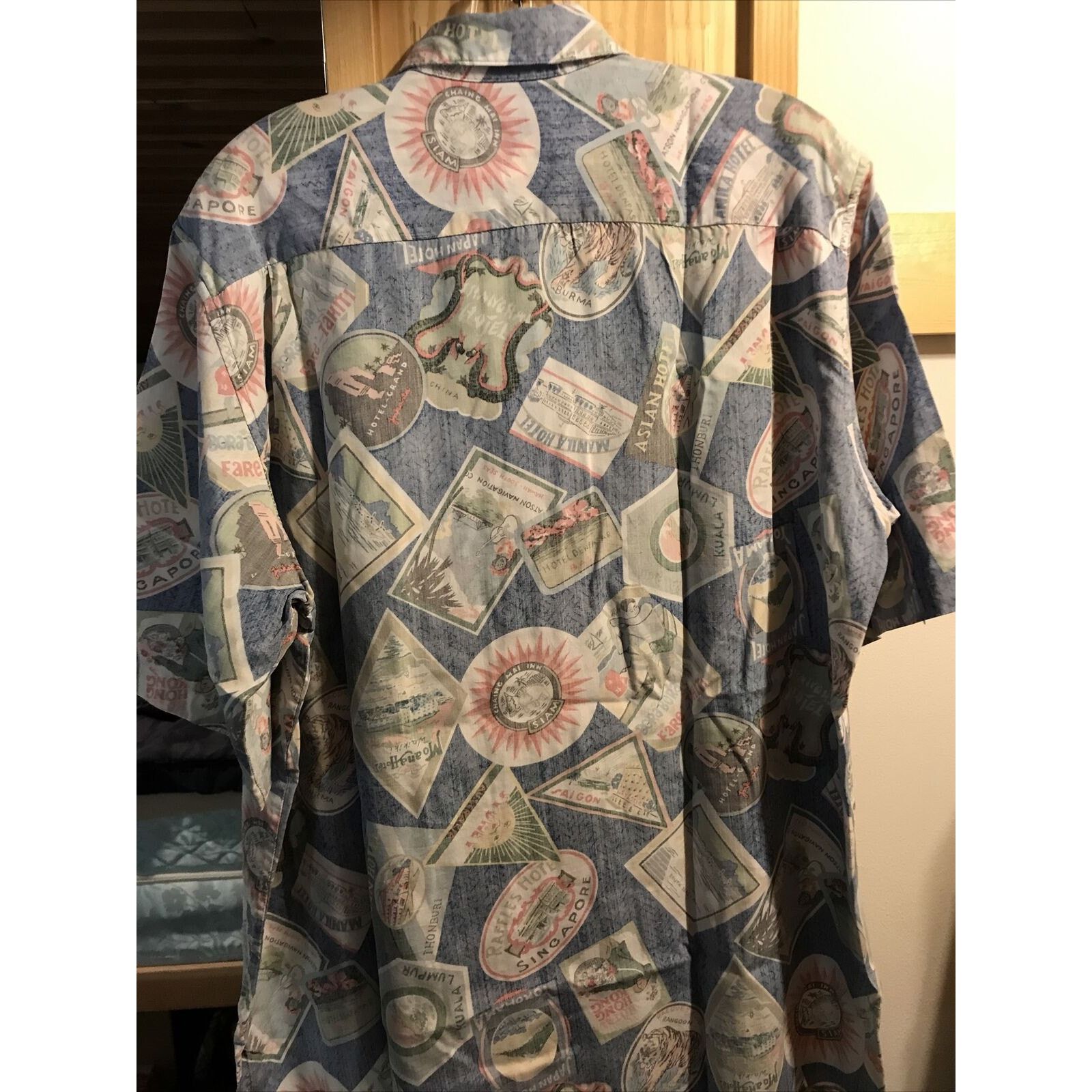 Reyn Spooner Reyn Spooner Vintage Men’s M Blue SS Rayon Hawaiian Shirt Size US M / EU 48-50 / 2 - 9 Thumbnail
