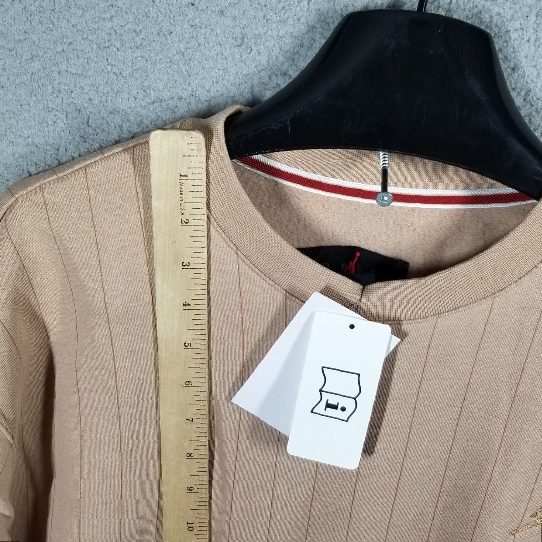 Jordan Brand VINTAGE Jordan Sweatshirt Men Medium Fleece Striped Crew Neck 90s Rare Nike Sample Size US M / EU 48-50 / 2 - 5 Thumbnail