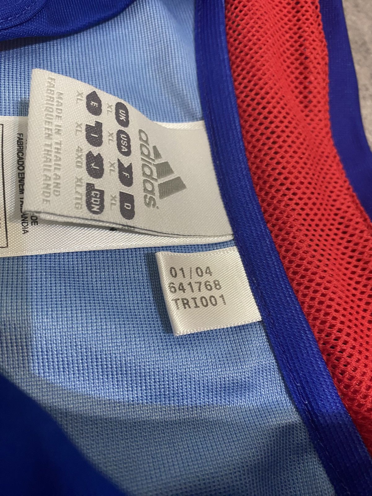 Adidas France 2004/05 Home Football Shirt Soccer Jersey Adidas Size US XL / EU 56 / 4 - 11 Thumbnail