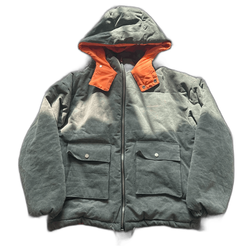 Gallery Dept. Askyurself Green Down Jacket with Orange Hood Size US M / EU 48-50 / 2 - 1 Thumbnail