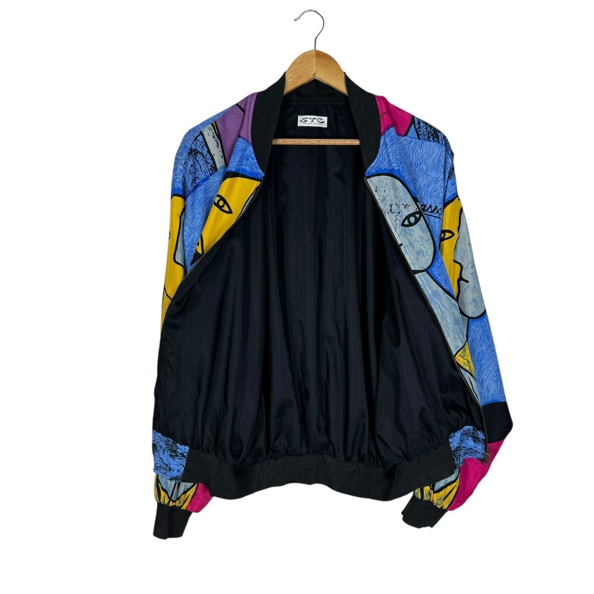Art Comes First × Vintage ⚡️PICASSO SILK CUBISM POP ART BAROQUE ZIPPER JACKET Size US M / EU 48-50 / 2 - 7 Thumbnail