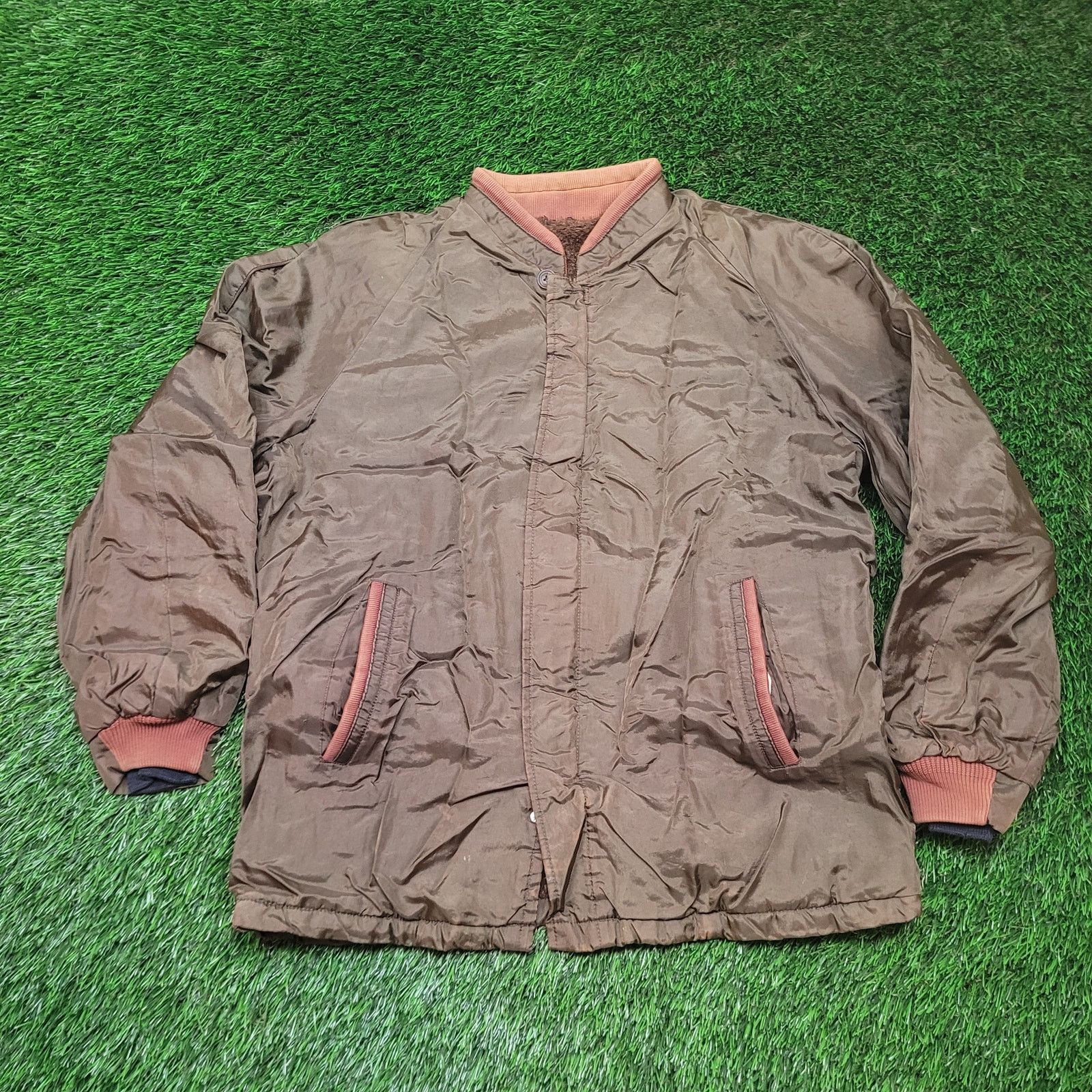 Vintage VTG 60s Sherpa Bomber Jacket L Stocky Fit (Short Arms) Size US L / EU 52-54 / 3 - 1 Thumbnail