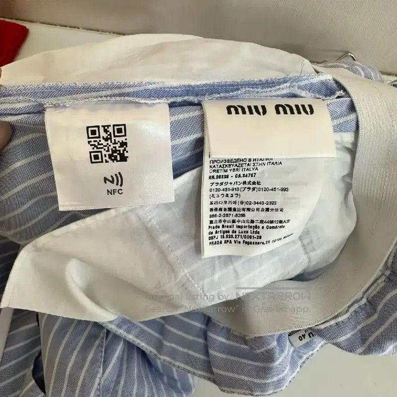Miu Miu Miu Miu Blue Cotton Women's Shorts . Size 28" / US 6 / IT 42 - 6 Thumbnail