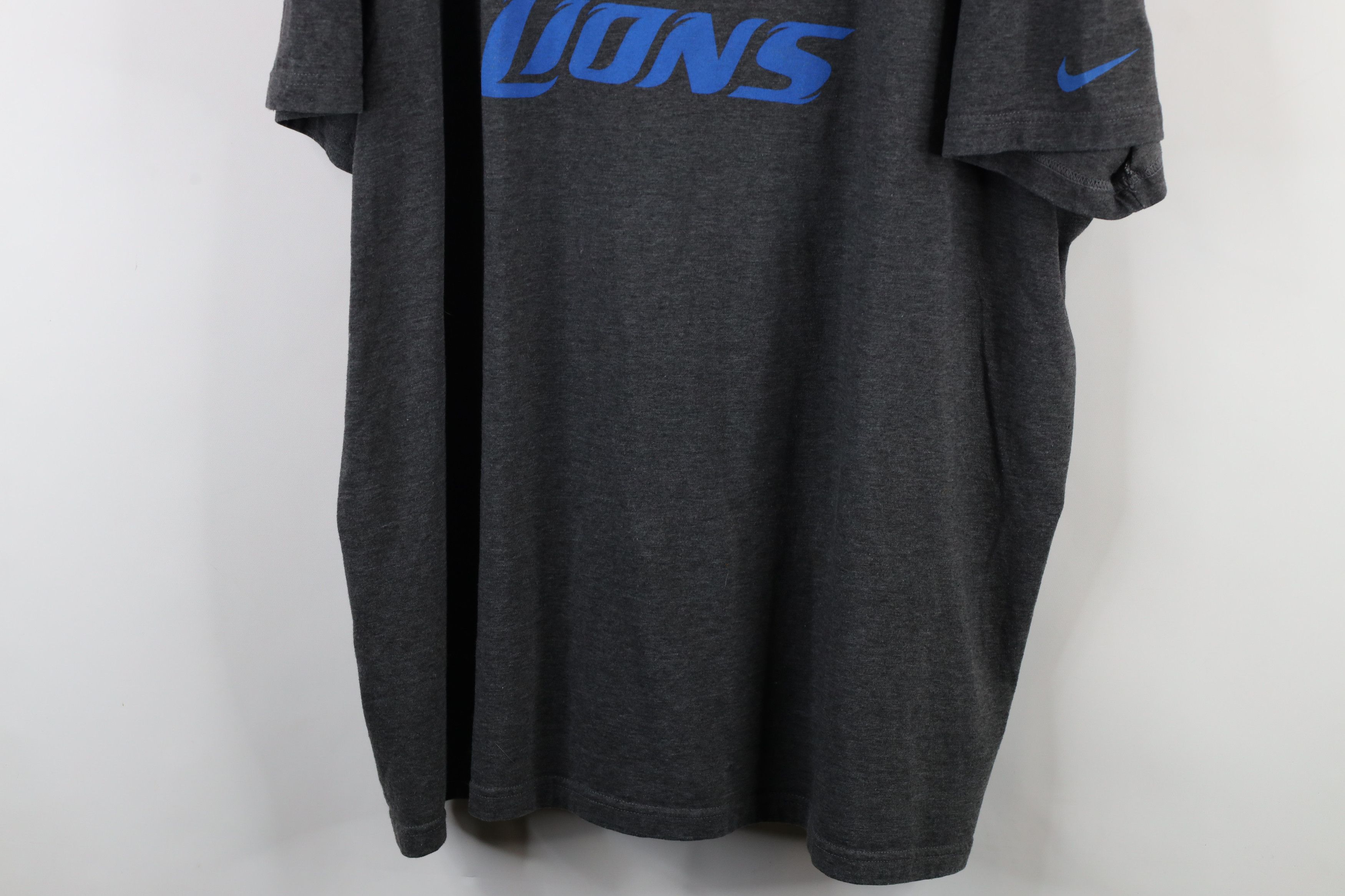 Nike × Vintage Nike Detroit Lions Football Short Sleeve T-Shirt Dark Gray Size US XXL / EU 58 / 5 - 3 Thumbnail