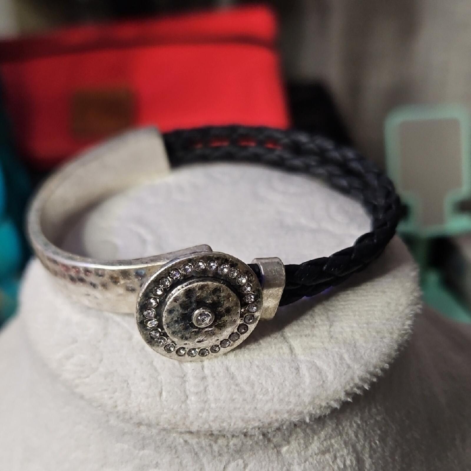 Other Silver and Black Braided Bracelet Size ONE SIZE - 1 Thumbnail