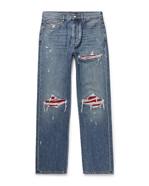 Amiri Amiri MX1 Straight-Leg Panelled Distressed denim Jeans Size US 30 / EU 46 - 9 Thumbnail