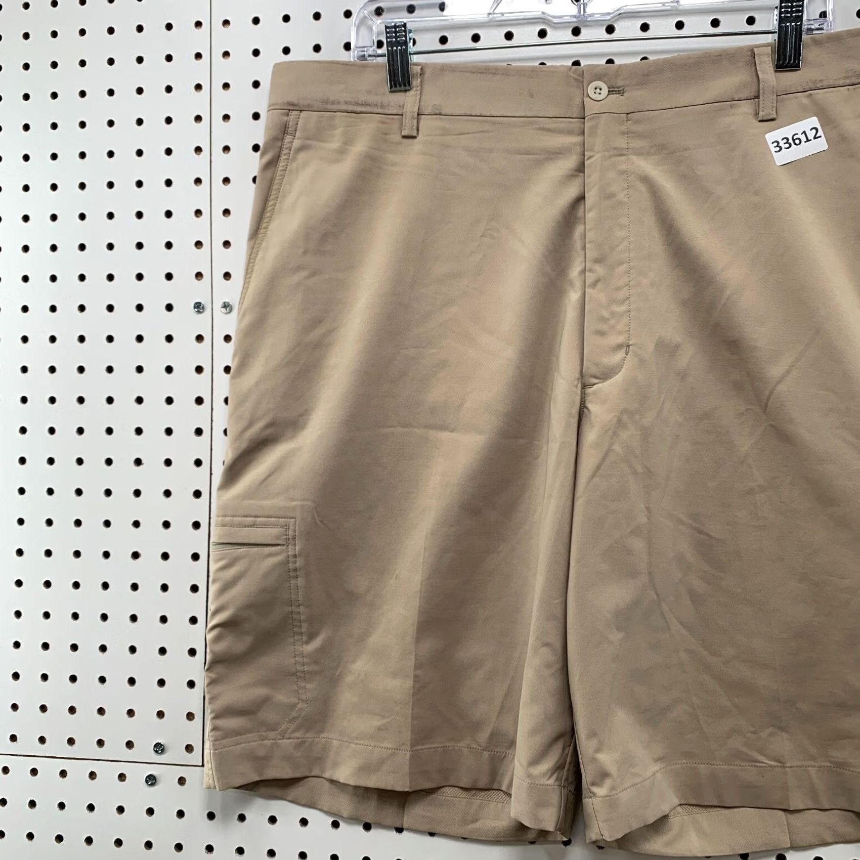 Nike Nike Shorts Mens 36x10 Brown Beige Khaki Casual FITS 36X10 Front Flat Front Chino Nike Mens Shorts Size US 36 / EU 52 - 3 Thumbnail