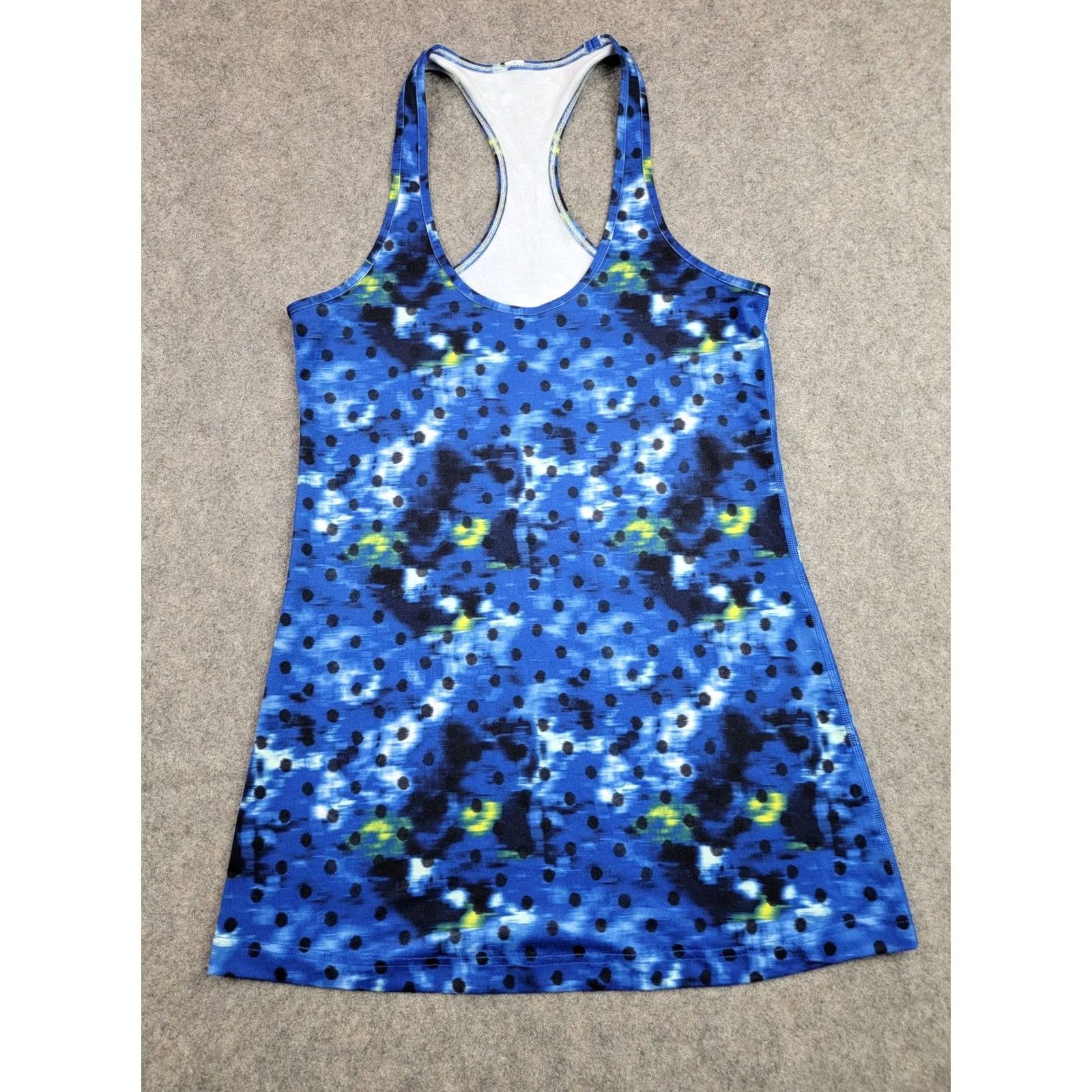 Lululemon Lululemon Tank Top Womens Small Blue Racerback Polka Dot Pattern Athletic Gym Shirt Size S / US 4 / IT 40 - 2 Thumbnail