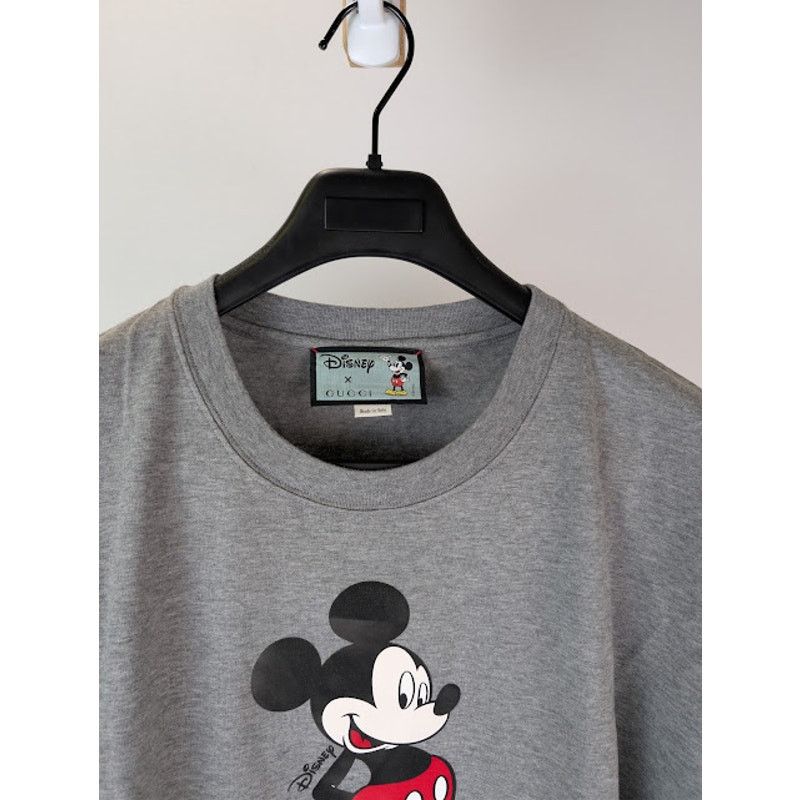Disney × Gucci o1rshd1 Oversized Mickey Mouse Logo T-Shirt in Grey Size US XL / EU 56 / 4 - 7 Thumbnail