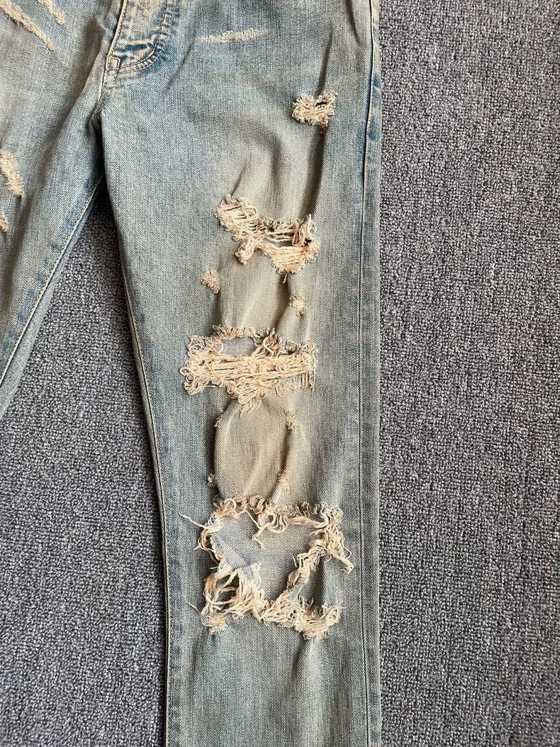 Saint Laurent Paris Saint Laurent Distressed Denim Jeans- Size US 30 / EU 46 - 4 Thumbnail