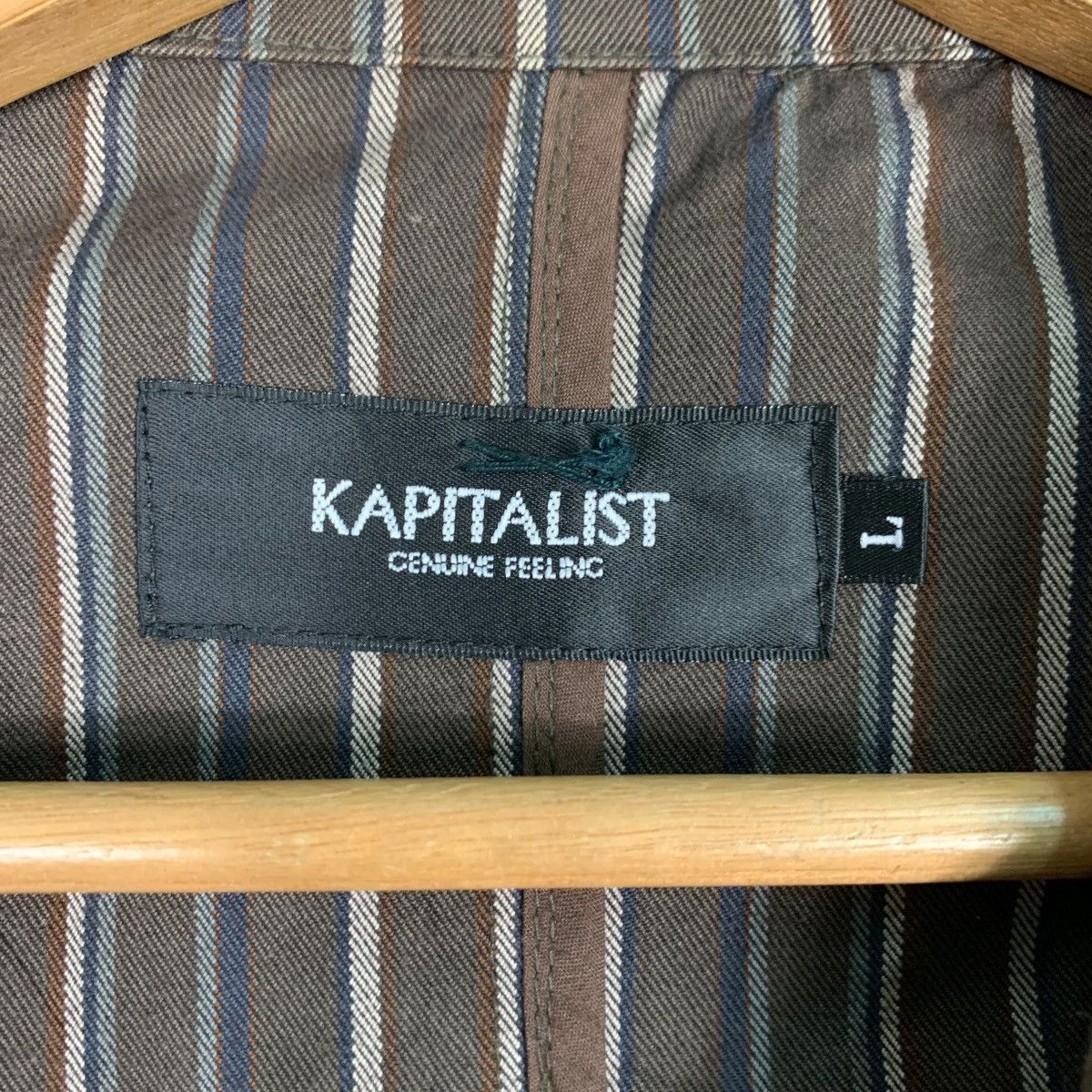 Japanese Brand KAPITALIST Striped Casual Jacket #0624-C29 Size US L / EU 52-54 / 3 - 15 Thumbnail