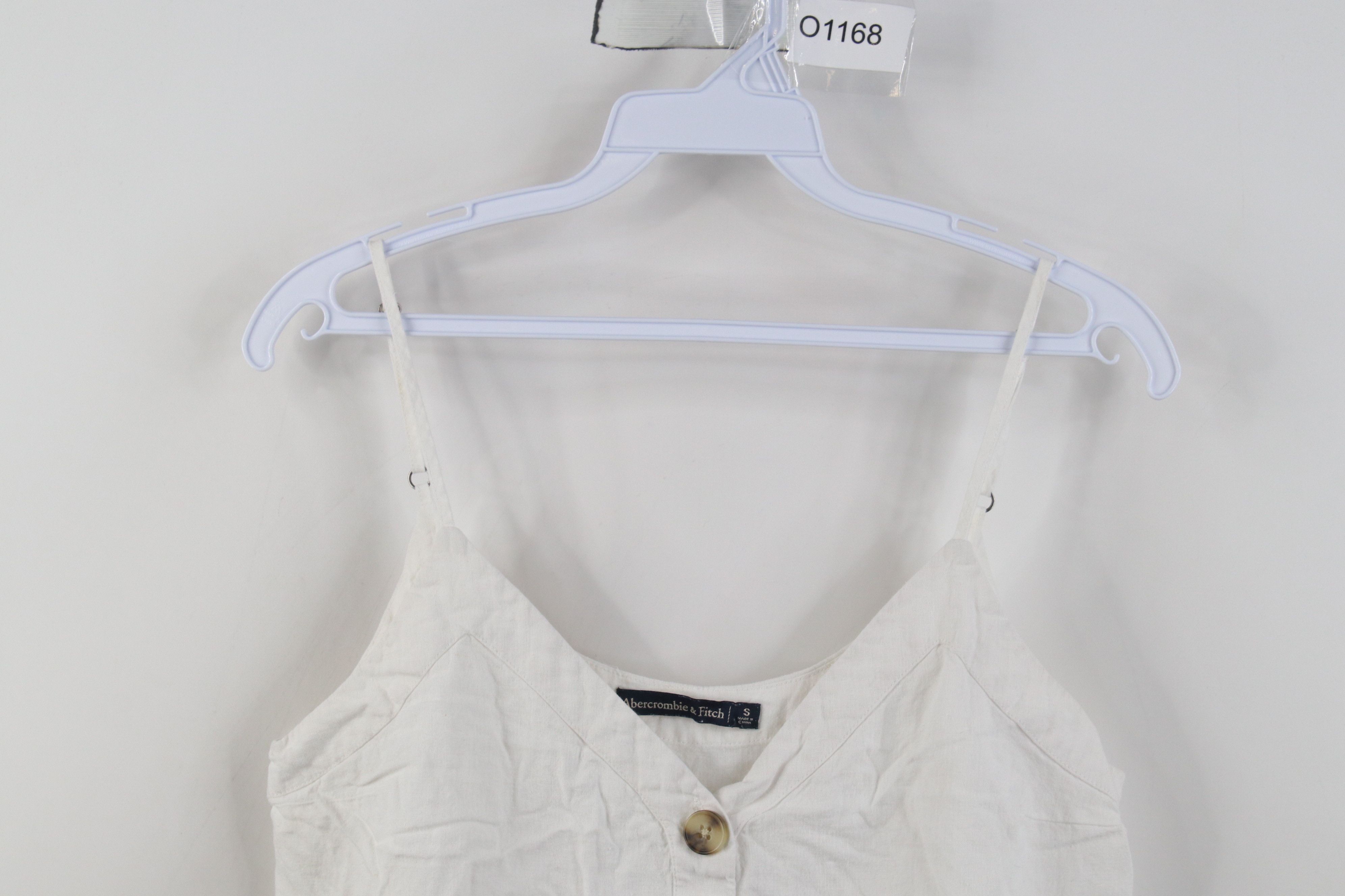 Abercrombie & Fitch Vintage 90s Y2K Abercrombie & Fitch Linen Cropped Tank Top Size S / US 4 / IT 40 - 2 Thumbnail