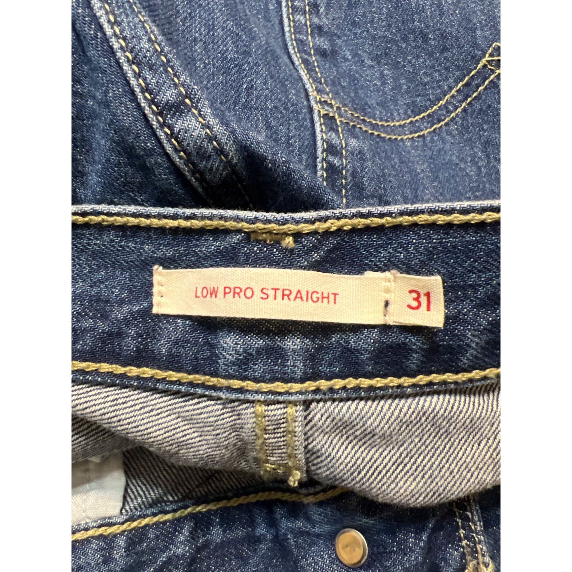 Levi's Levis Low Pro Straight Jeans Mens Blue Denim 100% cotton Si Size US 31 - 4 Thumbnail