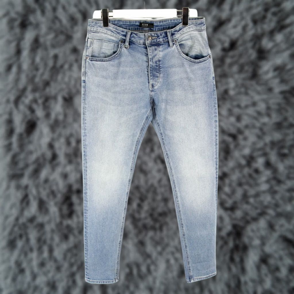 Vintage NEUW Iggy Skinny Jeans Men's W34/L32 Stretch Button Fly Fade Effect Jeans Size US 34 / EU 50 - 1 Thumbnail
