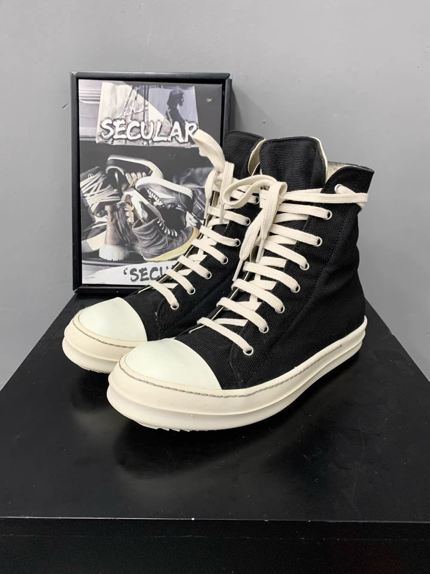 Rick Owens Rick Owens Canvas High-Top Big Converse K34 Size US 8 / EU 41 - 2 Thumbnail