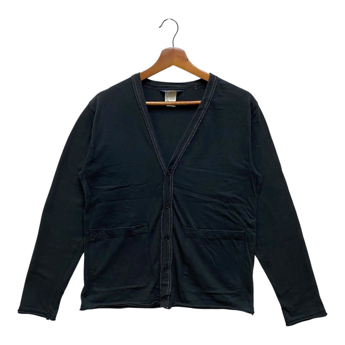 Woolrich Woolen Mills Vintage Woolrich Black Cardigan Light Cotton Size M Size M / US 6-8 / IT 42-44 - 1 Thumbnail
